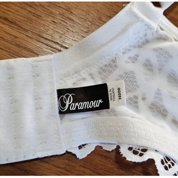 NWOT Paramour Marron Underwire Unlined Camisole Bra White 38DDD - Picture 5 of 7